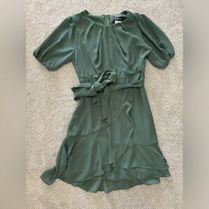 Green, Quarter sleeve, Dress